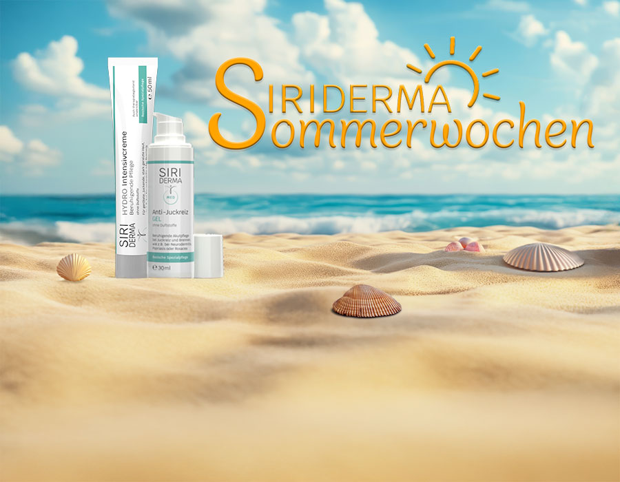 SIRIDERMA Sommerwochen: HYDRO Intensivcreme und Anti-Juckreiz-Gel